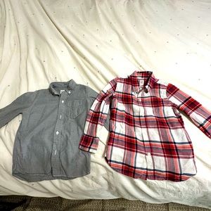 Gap Boys XS (4-5) Long Sleeve Button Collared Shirts